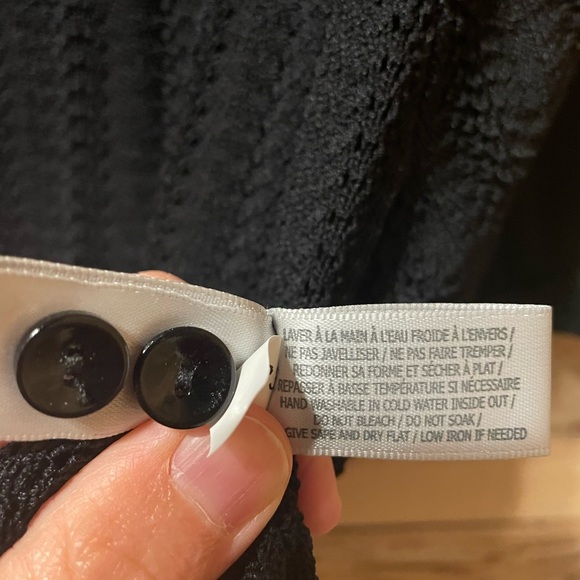 Contemporaine black open knit cardigan size M - Picture 5 of 6